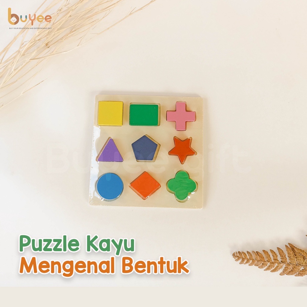 Puzzle Kayu Geometri Bentuk | Puzzle Anak | Mainan Edukasi Anak