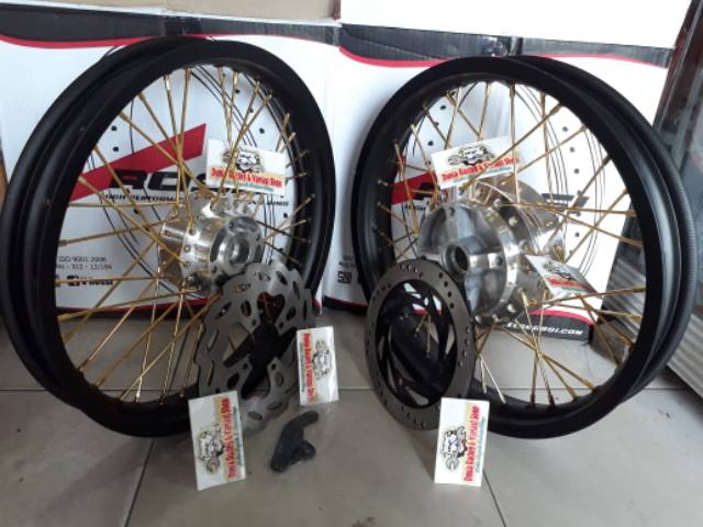 Sepaket Velg Ninja r Ninja rr Velg Rossi 185 215 250 17 sama piringan cakram dan breket