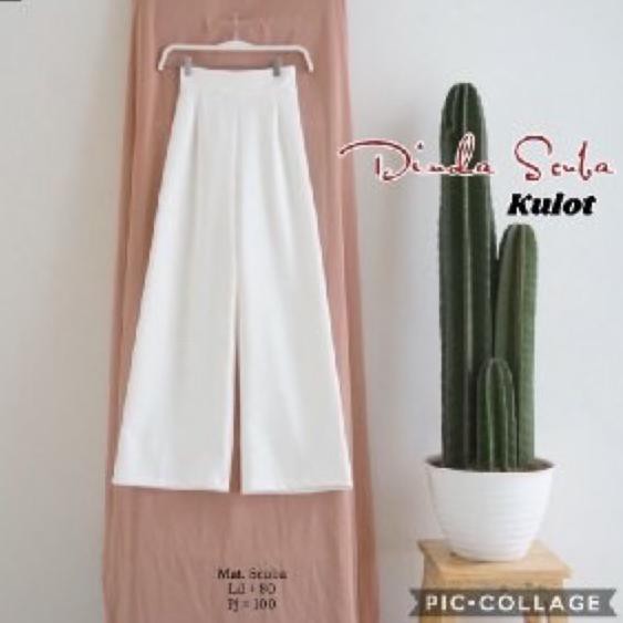  HOT PROMO Premium Long Kulot  Scuba  Kulot  Putih  Cullote 