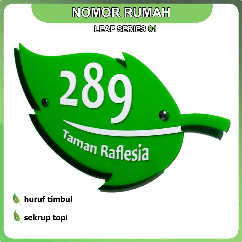 

Nomor Rumah Leaf 01 Bahan Acrylic/Akrilik