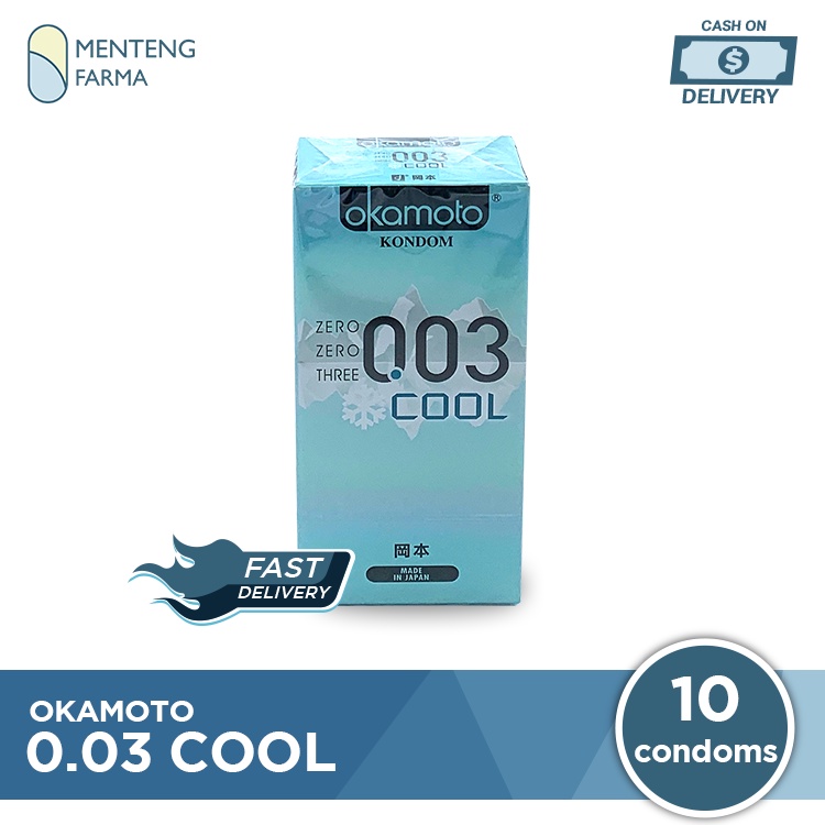 Kondom Okamoto 003 Cool 10 Pcs - Dengan Sensasi Menthol