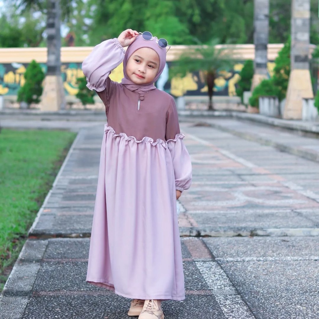 Murah Gamis Usia 7-12 tahun /dinda  dress/pakaian anak perempuan/dress anak remaja non