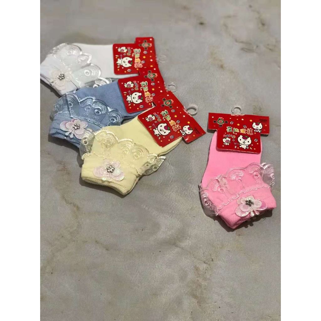 Kaos Kaki Anak Kid Socks Renda Warna Warni Ukuran 1-11 Tahun