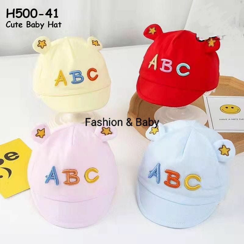 TOPI ABC Topi baseball anak motif ABC 0-3thn