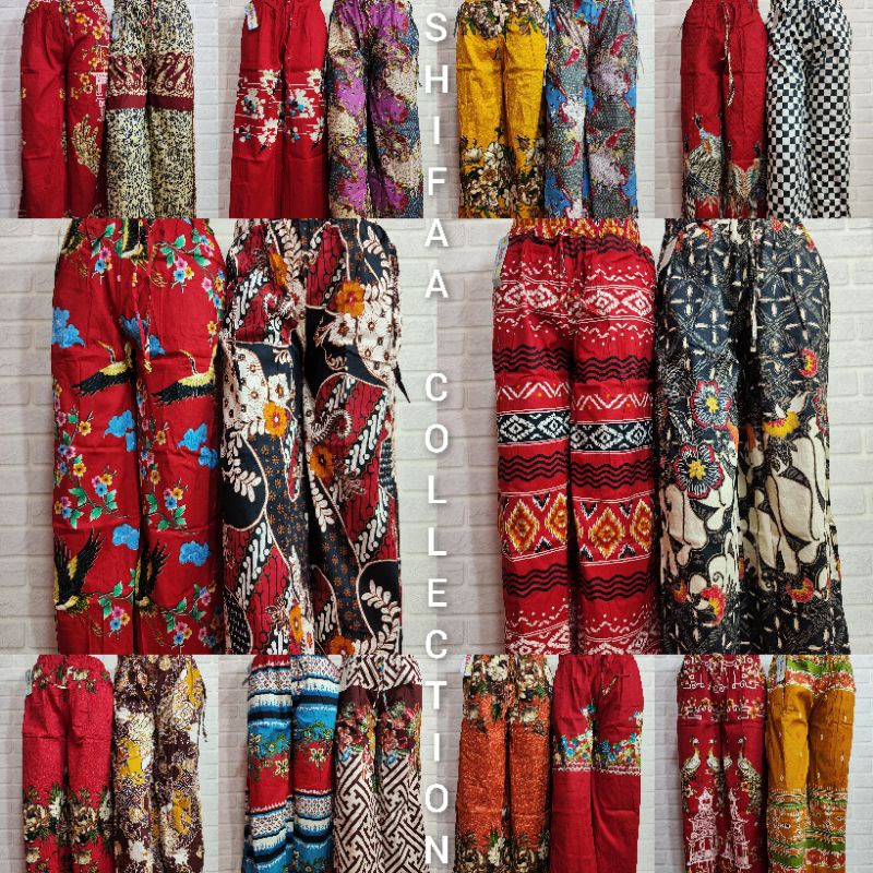 Celana Kulot Batik Panjang Katun Streach (All Size Dewasa)