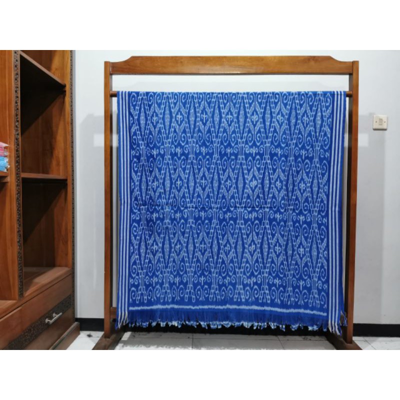 KAIN TENUN TROSO BIRU LAUT SEGAR