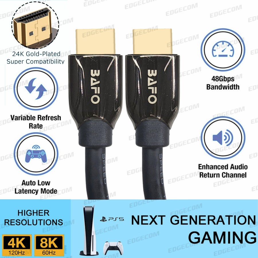 Kabel HDMI BAFO 2 Meter - V2.1 8K