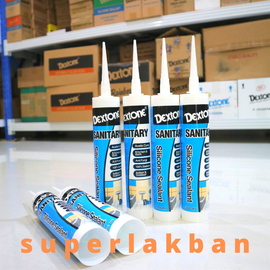 Silicone Sealant Dextone Sanitary 100% Sealant Anti Jamur Tahan Air