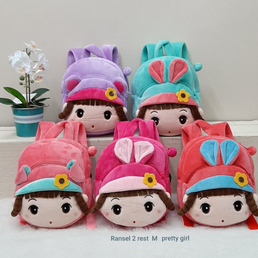 Tas Ransel 2Rest M Pretty Girl/tas sekolah anak paud/ransel anak perempuan/Tas Karakter/Kado Tas Anak