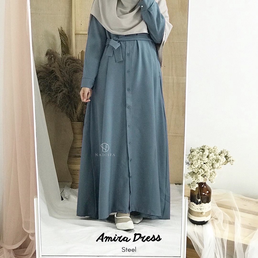 AMIRA DRESS ABAYA POLOS BUSUI FRIENDLY