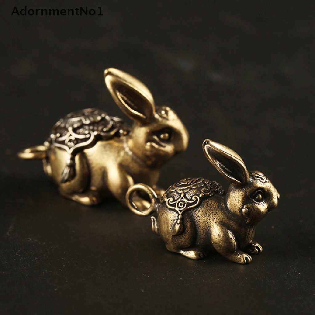 (AdornmentNo1) Miniatur Figurin Kelinci Zodiak Bahan Tembaga Murni Untuk Dekorasi Meja