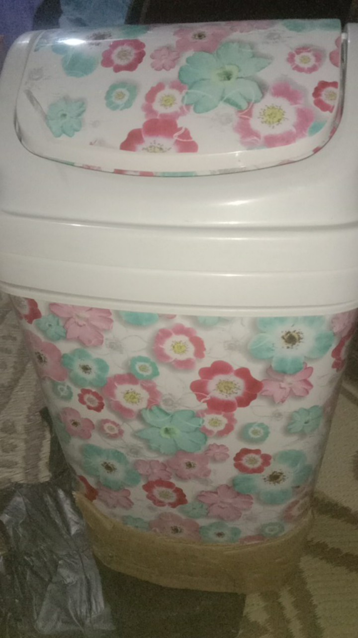 Tempat Sampah Tutup Goyang,print Rose/shaby / Ester Size 5l Dan 10l, 15l