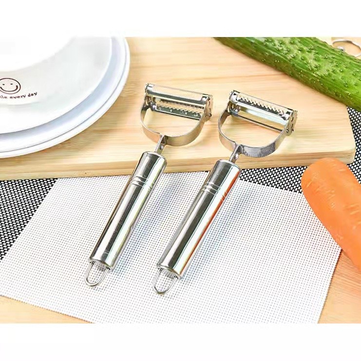 Peeler 2 in 1 Alat Pengupas Kulit Buah Sayur Stainless Steel Pengiris