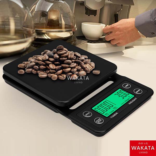 THOME Timbangan Digital Scale Kopi Timer Digital Coffee with TIMER 3kg - for Manual Brew / V60 Drip - Timbangan Kopi 3kg Digital Kopi Timer