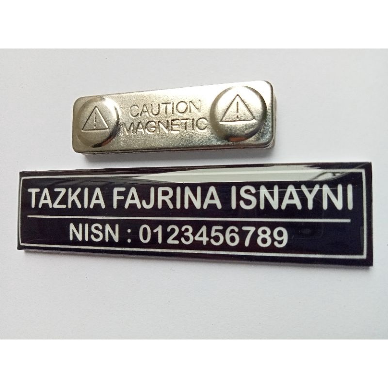 

nametag nama dada perekat magnet