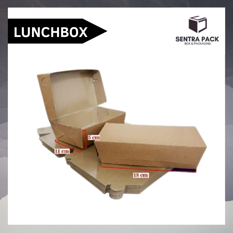 

Paper Lunch Box Food Grade Coklat Laminasi size M dan L