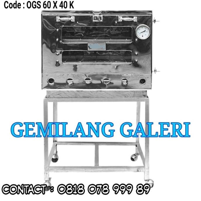 Oven Gas Stainless Steel 60 x 40 K + Thermo