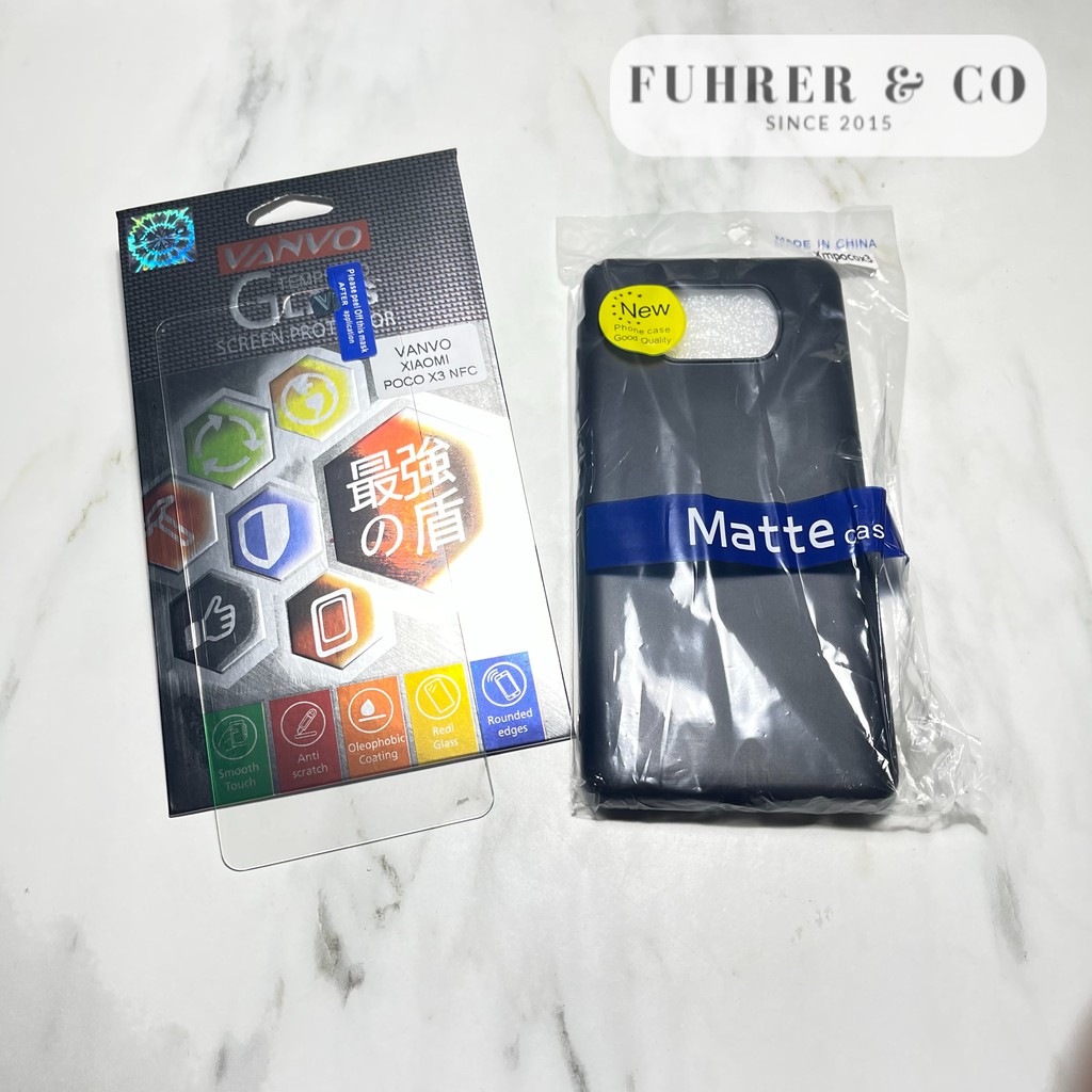 Vanvo Soft Casing + Tempered Glass Xiaomi Poco X3 NFC