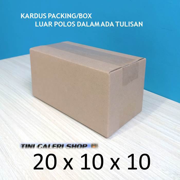 

Kardus Packing Karton Box Uk.20x10x10 cm Luar Polos Dalam Ada Tulisan