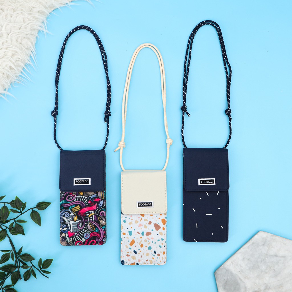 Dompet HP ID Card Holder Hanging Phone Wallet Kalung Gantung Leher Multifungsi Wanita Pria Motif TS8