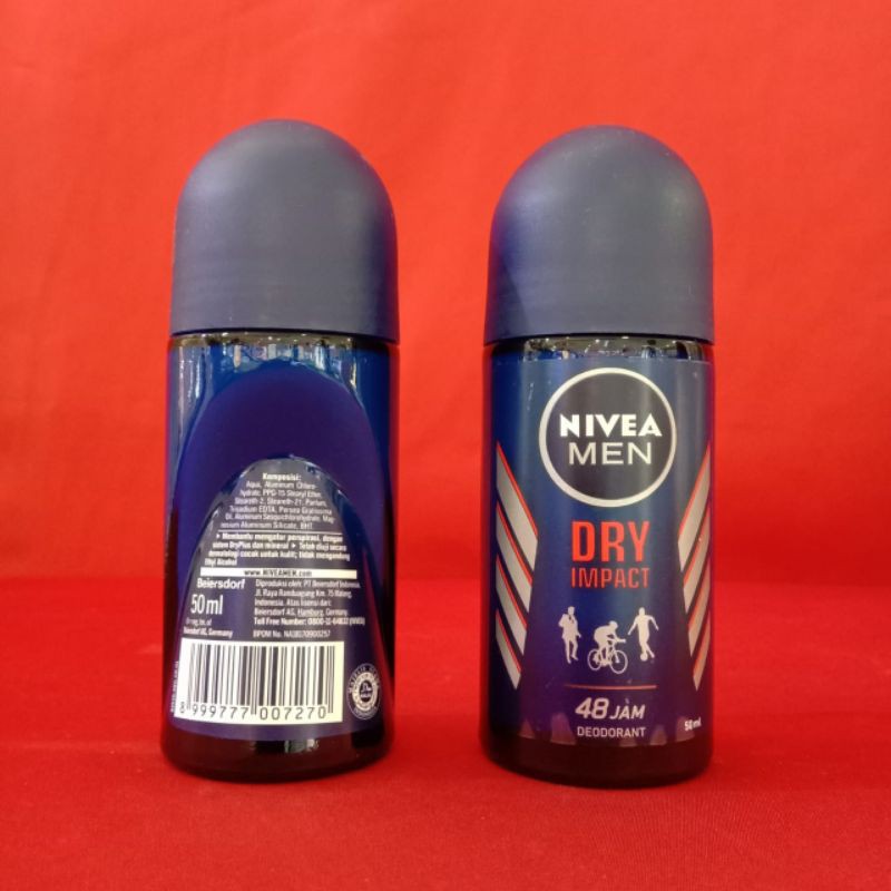 NIVEA MEN ROLL ON DRY IMPACT DEODORANT 50 ML