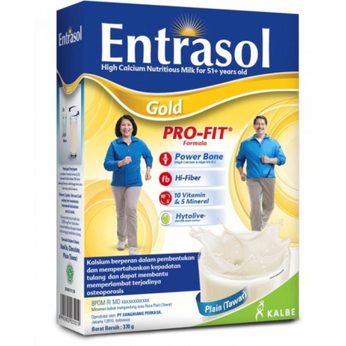 

SUSU ENTRASOL GOLD 350gr 350 gr / Susu Lansia / Orang tua / Plain Tawa