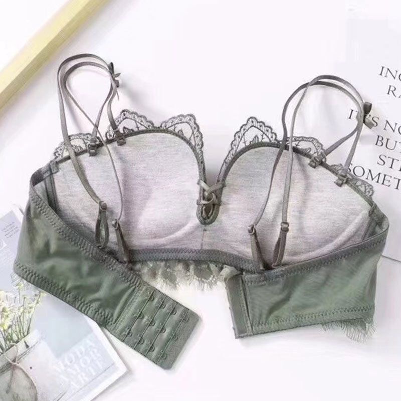 Blackpink Bra Push Up Wanita BH Sweety Pakain Dalam Renda Pita Motif Daun 9030