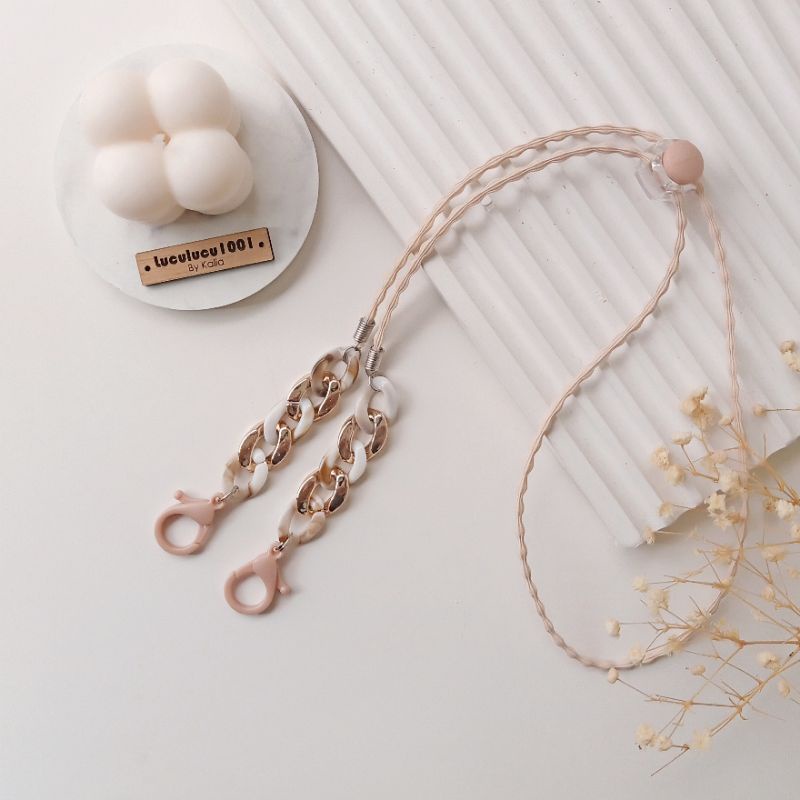 KALUNG MASKER 2 IN 1 ( Adjustable Strap ) - CHOCO MILO