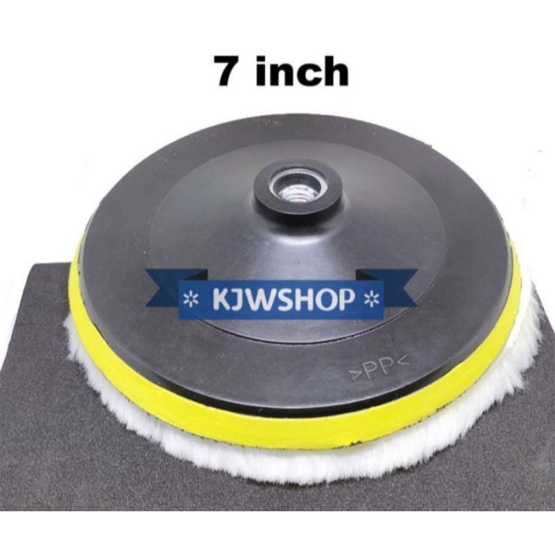 Wool Poles 7" Set Tatakan Poles 7 Inch Velcro Pad Wool Pad Poles 7 Inch Kompon Poles Mobil 7" Plus T