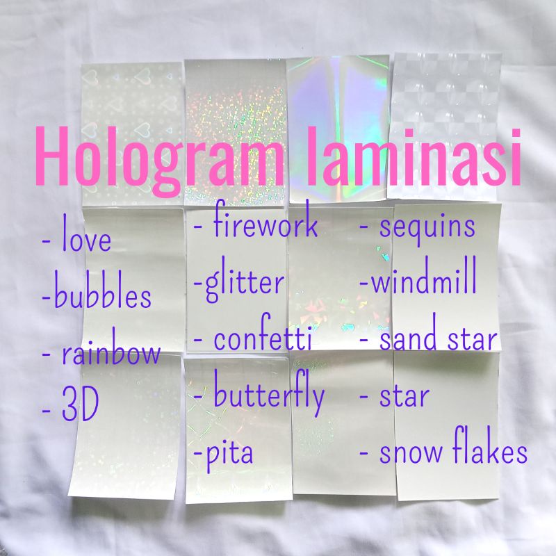 Hologram laminasi love star photocard pc deco stiker sticker diy kpop treasure ateez bts txt nct