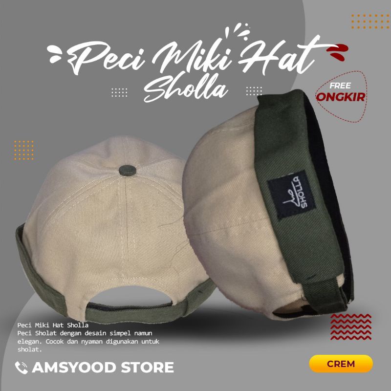 Peci Miki Hat Sholla / Peci Miki Hat  UAS Dewasa Polos Premium Original / Topi Pria Dewasa MIKI HAT 