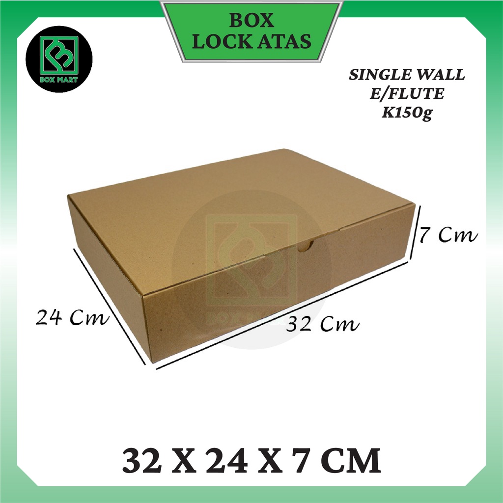 

Kardus Box Packing Kemasan Polos Olshop Hampers Kado Aksesoris 32x24x7 cm