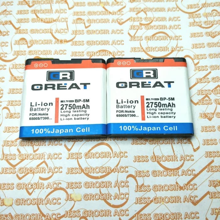 Baterai Battery GREAT Double Power NOKIA BP-5M BP5M 6110 8600 6220 6500 5610
