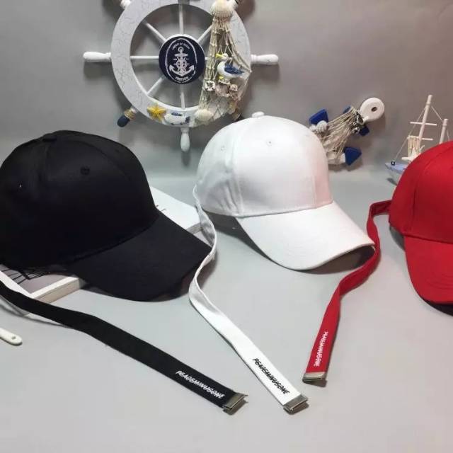Topi Baseball Polos Peaceminusone PMO GDragon KPOP Tali Panjang Long Strap with Tail Cap Hat