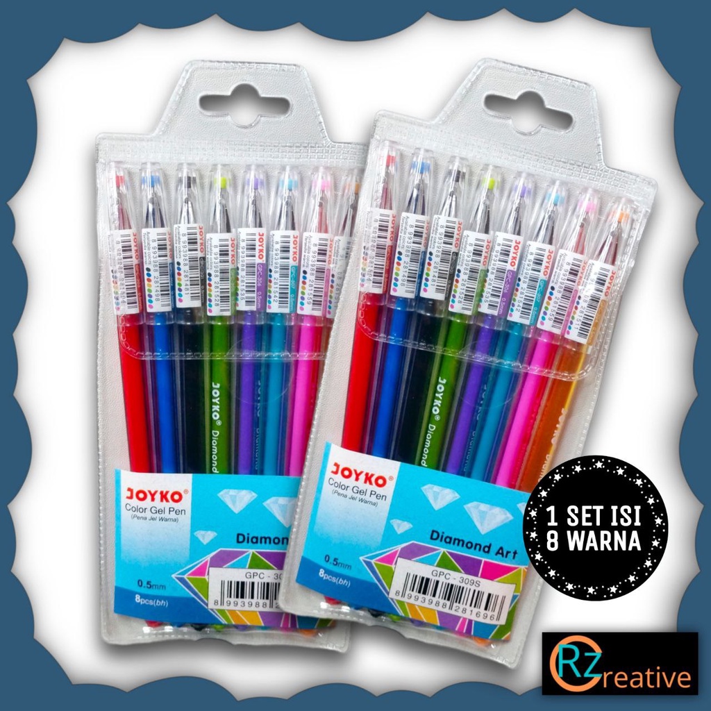 

1 SET Pena Gel Warna JOYKO isi 8 Warna (GPC-390S)