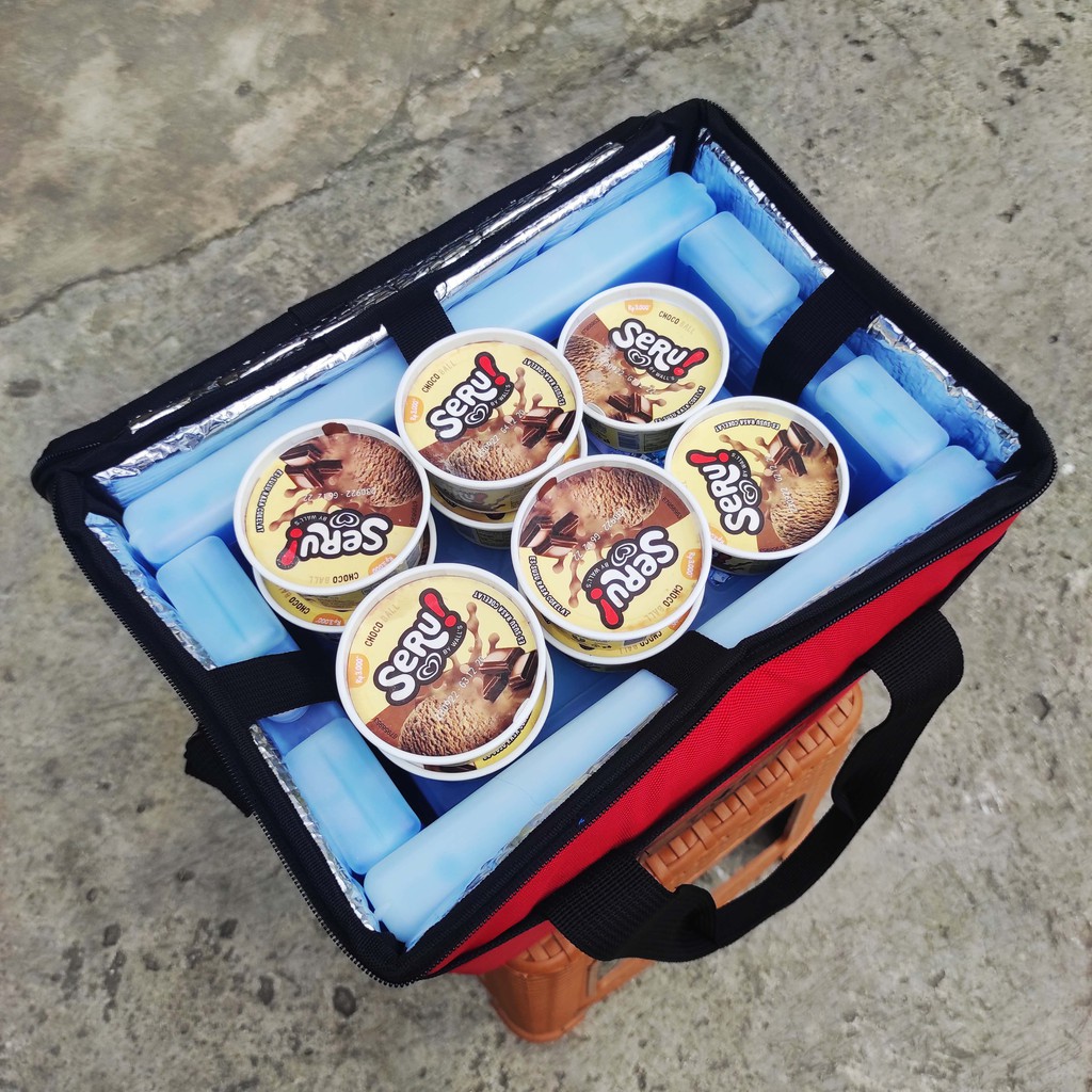 Cooler Bag Besar Tas Box Ice Cream FULL SET