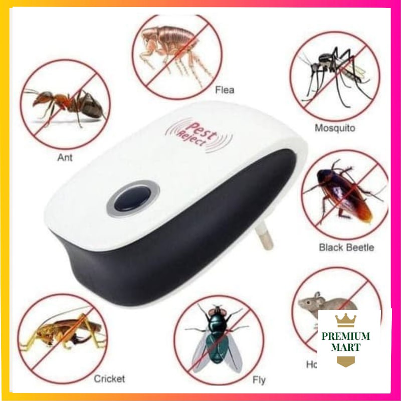 Alat Pengusir Nyamuk Tikus Kecoa Lalat Pest Reject Perangkap Jebakan Ultrasonic Repeller [PM]