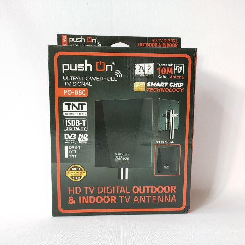 Antena TV Push On PO-880 Indoor Outdoor - Antene TV Push On Digital Dalam dan Luar Ruangan