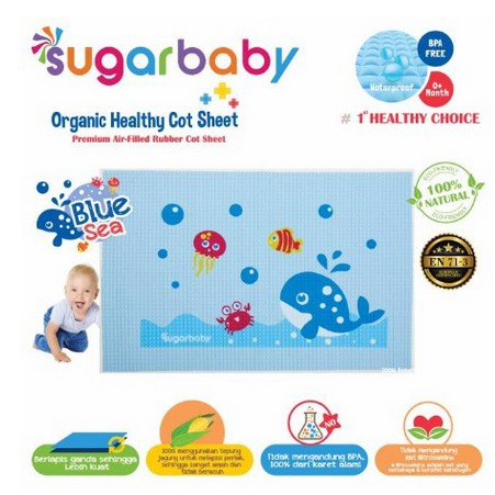 Perlak Bayi Sugar Baby Perlak Karet Bayi  SUGAR BABY ALAS Ompol ORGANIC SNI