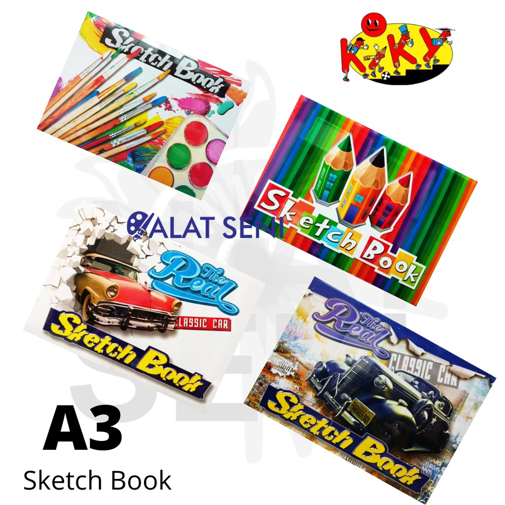 

TERLARIS!! KIKY SKETCH BOOK A3 / BUKU GAMBAR SKETSA ISI 50 LEMBAR- HARGA GROSIR -MURAH / Buku Sketsa