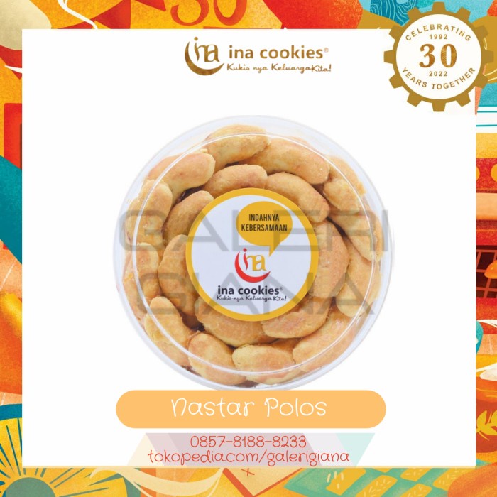 

Limited! Kue Kering Ina Cookies Nastar Polos Reguler Kue Lebaran