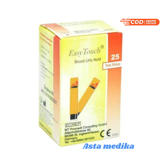 Easy Touch Strip Uric Acid  Alat Test Strip Asam Urat EasyTouch Alat Tes Asam Urat Refil Strip Asam Urat EasyTouch