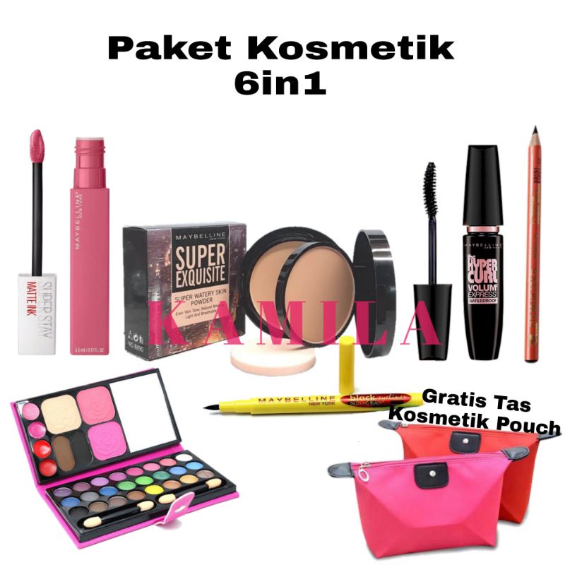 Paket Kosmetik Lengkap Paket Kosmetik Maybelline Paket Make Up Komplit Paket Kosmetik 6in1 Paket Set