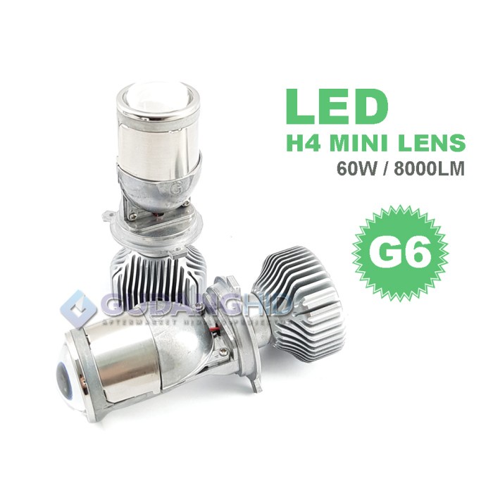 Lampu LED Projector G6 H4 Projie Mini Hi-Lo 60W 8000LM 6000K