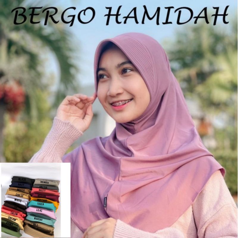 0Bergo oval / Bergo jersey / bergo Hamidah / Hijab hamidah