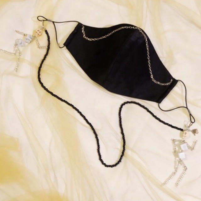 Merte - Chain Skull Bundling Face Mask and Strap / Strap Masker