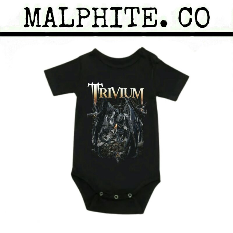 Kaos Baju Bayi Baby Jumper Kids Band Trivium Motif Lengan Pendek Jumpsuit Libby Velvet Junior Sleeps