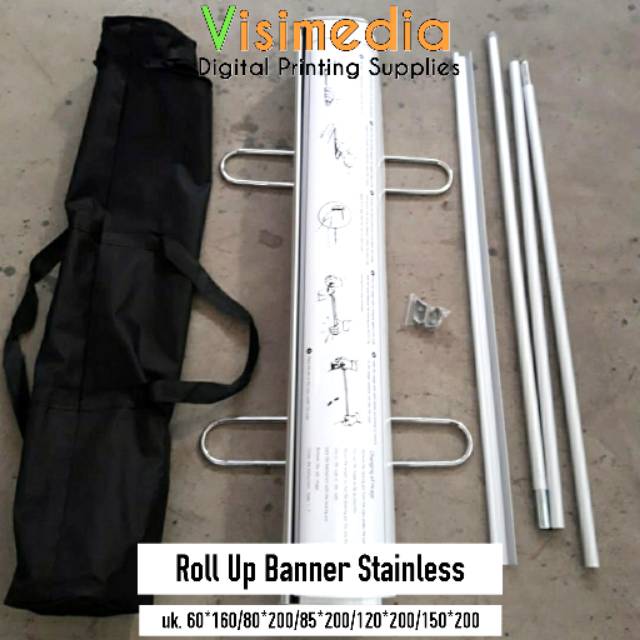 Roll Banner 60x160 Roll Up Banner Stainless 60x160 Shopee Indonesia