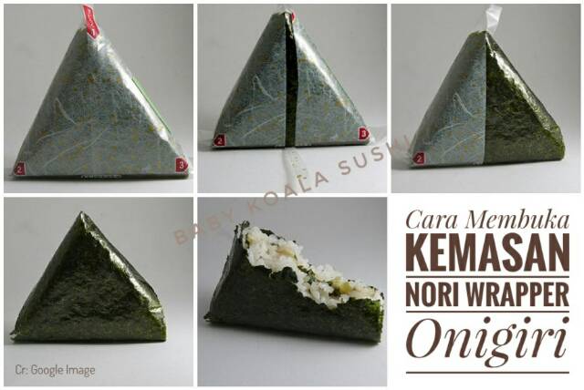 MANJUN Onigiri Wrapper 100 Lembar Halal │ Lembar Rumput Laut Import untuk Nasi Kepal Onigiri