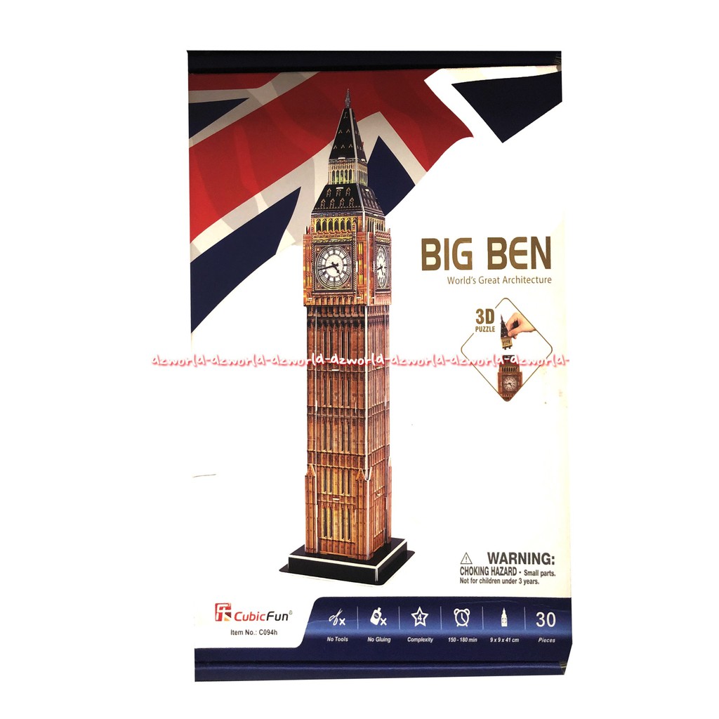 CubicFun Big Ben London 3D Puzzle Jam Besar London UK United 30pcs